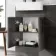 Harper Charcoal Elm Combination Vanity Basin with Marble Top & Aruba Toilet 1000mm - Black Accents