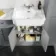 Monaco Dove Grey Combination Vanity Traditional Basin with Marble Top and Seattle Toilet 1500mm