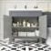 Bermuda Dove Grey Combination Vanity Basin and Hudson Toilet with Wooden Seat 1300mm