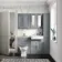Monaco Dove Grey Combination Vanity Basin with Marble Top & Hudson Toilet with Wooden Seat 1200mm