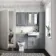 Monaco Dove Grey Combination Vanity Traditional Basin with Marble Top & Hudson Toilet with Wooden Seat 1200mm