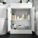 Avon Gloss White Combination Vanity Basin and Boston Toilet 1100mm - Black Accents - Right Handed
