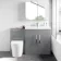 Avon Stone Grey Combination Vanity Basin and Boston Toilet 1300mm