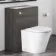 Charcoal Elm Back To Wall Unit and Boston Toilet