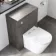Charcoal Elm Back To Wall Unit and Boston Toilet