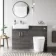 Harper Charcoal Elm Combination Vanity Basin and Boston Toilet 1200mm - Left Handed