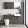Harper Charcoal Elm Combination Vanity Basin and Boston Toilet 1500mm - Black Accents