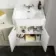 Monaco Chalk White Combination Vanity Traditional Basin and Boston Toilet 1500mm