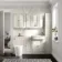 Monaco Chalk White Combination Vanity Traditional Basin with Marble Top and Boston Toilet 1500mm