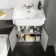 Monaco Graphite Grey Combination Vanity Traditional Basin with Marble Top & Boston Toilet 1200mm