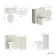 Monaco Chalk White Combination Vanity Basin and Hudson Toilet with Wooden Seat 1200mm