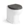 Traditional Graphite Grey Back To Wall Unit and Hudson Toilet with Wooden Seat
