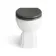 Monaco Graphite Grey Combination Vanity Basin with Marble Top & Hudson Toilet with Wooden Seat 1200mm
