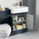 Monaco Inky Blue Combination Vanity Basin and Seattle Toilet 1200mm