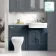 Monaco Inky Blue Combination Vanity Traditional Basin with Marble Top & Atlanta Toilet 1200mm