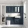 Monaco Inky Blue Combination Vanity Traditional Basin with Marble Top and Boston Toilet 1500mm