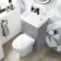 Ohio Stone Grey 2-In-1 Combined Wash Basin & Seattle Toilet 500mm