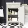 Bermuda Chalk White  Combination Vanity Basin and Hudson Toilet with Wooden Seat 1000mm