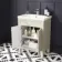 Bermuda Chalk White Combination Vanity Basin and Hudson Toilet with Wooden Seat 1100mm