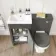 Bermuda Graphite Grey Combination Vanity Basin and Hudson Toilet with Wooden Seat 1000mm