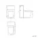 Midnight Green Slimline Back To Wall Unit and Boston Toilet - Black Accents