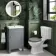 Bermuda Dove Grey Basin Vanity 500mm - Brushed Brass Accents