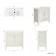 Bermuda Chalk White Basin Vanity 800mm - Brushed Brass Accents