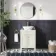 Bermuda Chalk White Vanity with Marble Top & Oval Counter Top Basin 600mm - Brushed Brass Accents