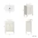 Bermuda Chalk White Vanity with Marble Top & Oval Counter Top Basin 600mm - Brushed Brass Accents