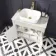 Bermuda Chalk White Vanity with Marble Top & Curved Counter Top Basin 800mm - Brushed Brass Accents