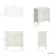 Bermuda Chalk White Cabinet with Marble Top 800mm Excludes Counter Top Basin - Brushed Brass Accents