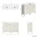 Bermuda Chalk White with Marble Top & Curved Counter Top Basin 1200mm - Brushed Brass Accents