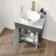 Bermuda Graphite Grey Vanity with Marble Top & Oval Counter Top Basin 600mm - Brushed Brass Accents