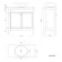 Bermuda Graphite Grey Vanity with Marble Top & Oval Counter Top Basin 800mm - Brushed Brass Accents