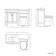 Bermuda Midnight Green Combination Vanity Basin and Seattle Toilet 1100mm