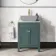 Bermuda Midnight Green Cabinet with Marble Top 600mm Excludes Counter Top Basin - Brushed Brass Accents