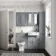 Monaco Dove Grey Traditional Basin Vanity and Back To Wall Unit 1200mm (Excludes Pan & Cistern) - Brushed Brass Accents