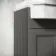 Monaco Graphite Grey Combination Vanity Traditional Basin with Marble Top 1500mm (Excludes Pan & Cistern) - Brushed Brass Accents