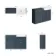 Monaco Inky Blue Traditional Basin Vanity and Back To Wall Unit 1200mm (Excludes Pan & Cistern) - Brushed Brass Accents