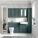 Monaco Midnight Green Combination Vanity Basin and Seattle Toilet 1500mm