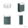 Monaco Midnight Green Traditional Basin Vanity 600mm - Brushed Brass Accents
