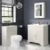 Lucia Chalk White Basin Vanity 830mm - Brushed Brass Accents