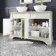 Lucia Chalk White Double Vanity with Marble Top & Round Counter Top Basin 1200mm - Brushed Brass Accents