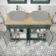 Lucia Midnight Green Cabinet with Oak Effect Top 1200mm - Excludes Counter Top Basins
