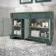 Lucia Midnight Green Double Vanity with Oak Effect Top & Curved Counter Top Basin 1200mm