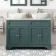 Lucia Midnight Green Double Vanity with Marble Top & Curved Counter Top Basin 1200mm