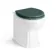 Monaco Midnight Green Combination Vanity Traditional Basin with Marble Top & Hudson Toilet with Wooden Seat 1200mm - Brushed Brass Accents