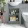 Quartz Stone Grey Combination Vanity Basin and Seattle Toilet 950mm - Black Accents
