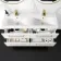 Elba Gloss White Wall Hung Double Basin Drawer Vanity 1200mm - Brushed Brass Accents