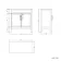 Bermuda Dove Grey Cabinet with Marble Top 800mm Excludes Counter Top Basin - Brass Knurled Handles